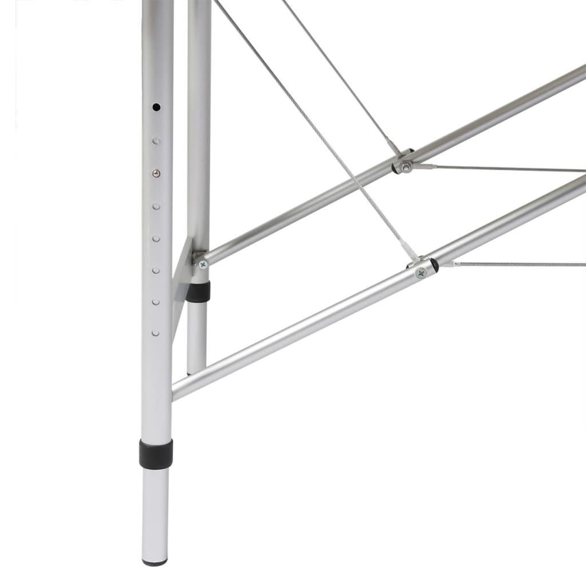 Voir la diapositive 5 : VIDAXL Table pliable de massage Blanc creme 4 zones au cadre aluminium