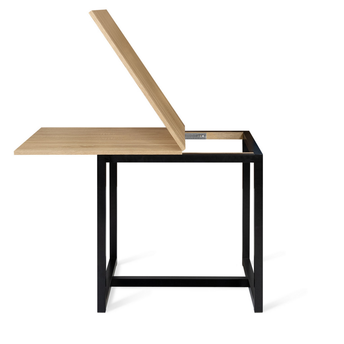 ID MARKET Table à manger extensible rectangle DETROIT 4-8 personnes design industriel 80-160 cm