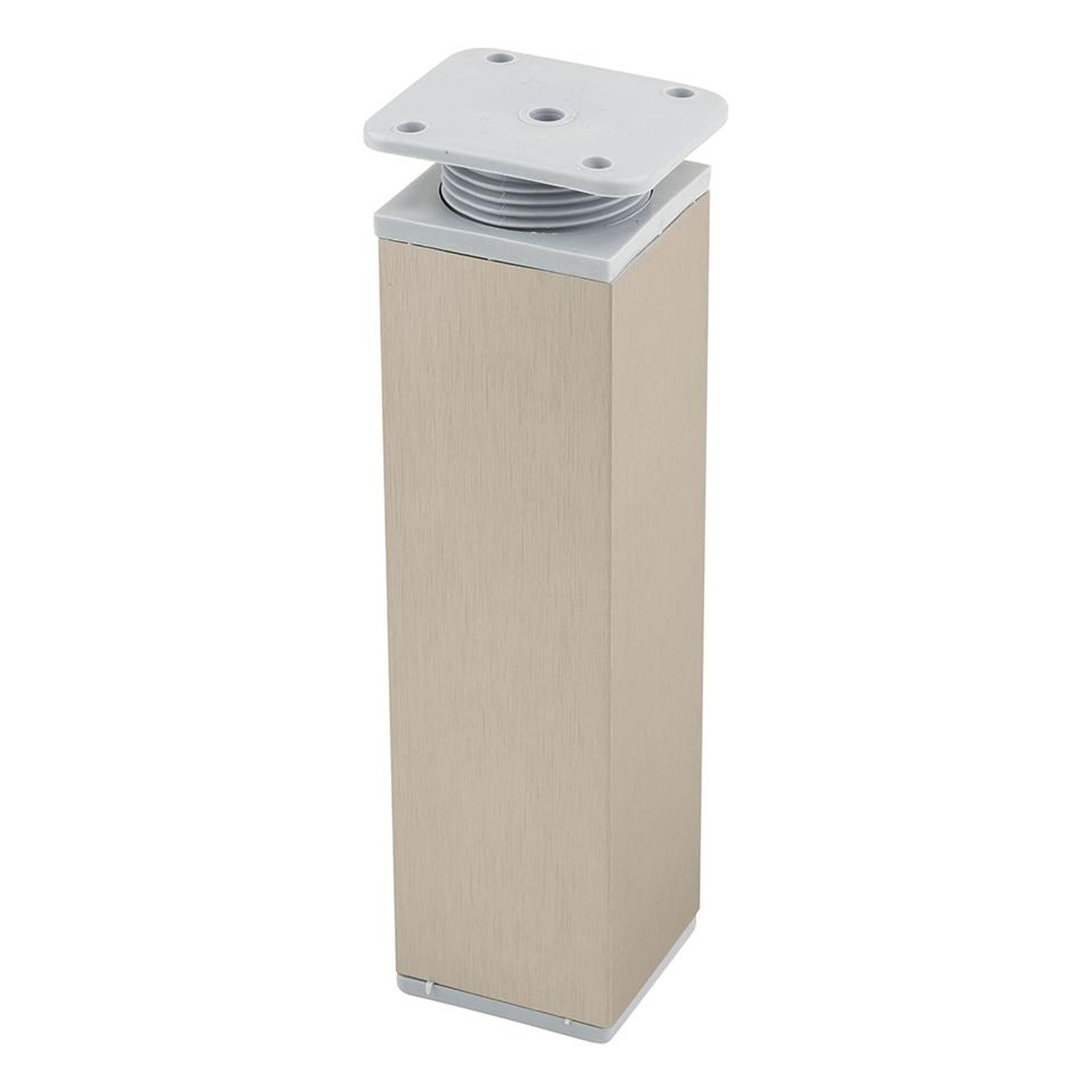 CENTRALE BRICO Pied de meuble fa009 150 mm réglable imitation inox/plast gris