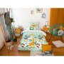 COTE DECO Parure de lit enfant Safari - 100% coton adouci 57 fils - 140 x 200 cm