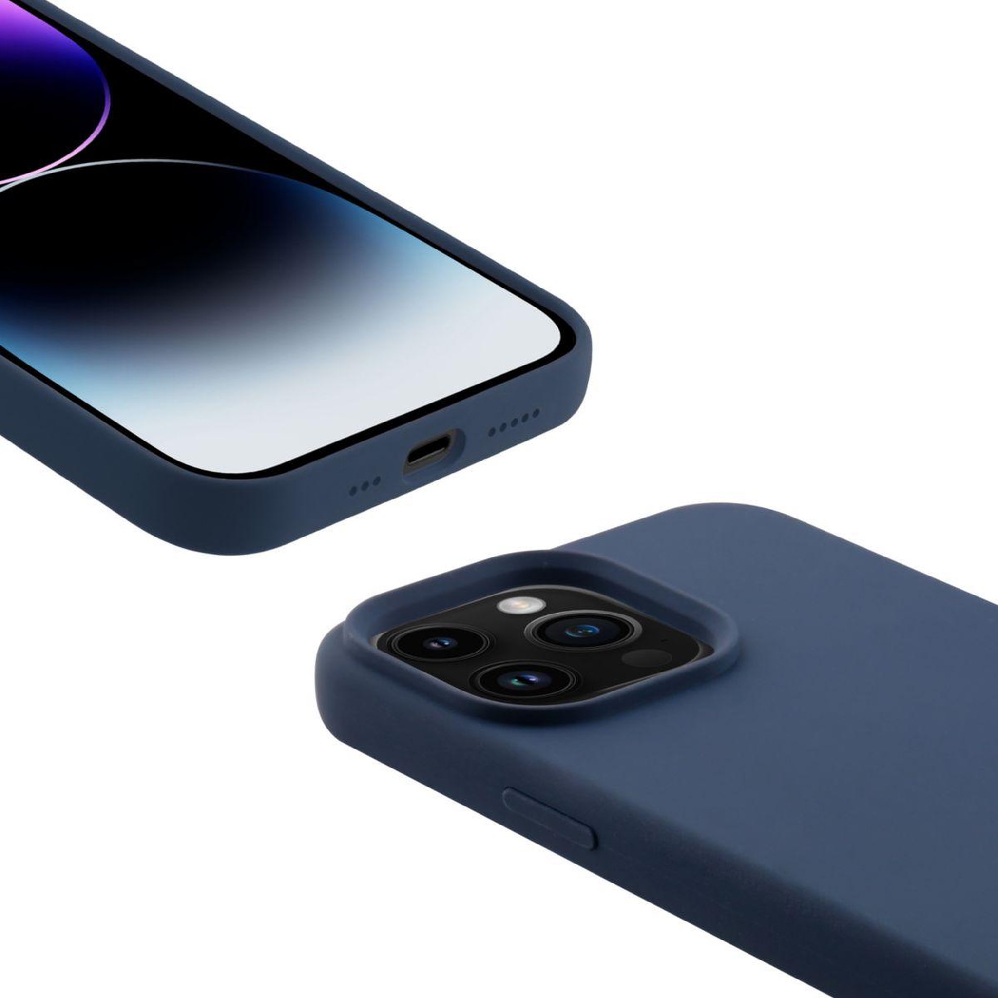 Voir la diapositive 5 : ADEQWAT Coque iPhone 14 Pro MagSafe bleu