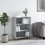 VIDAXL Bibliotheque gris beton 69,5x32,5x90 cm bois d'ingenierie