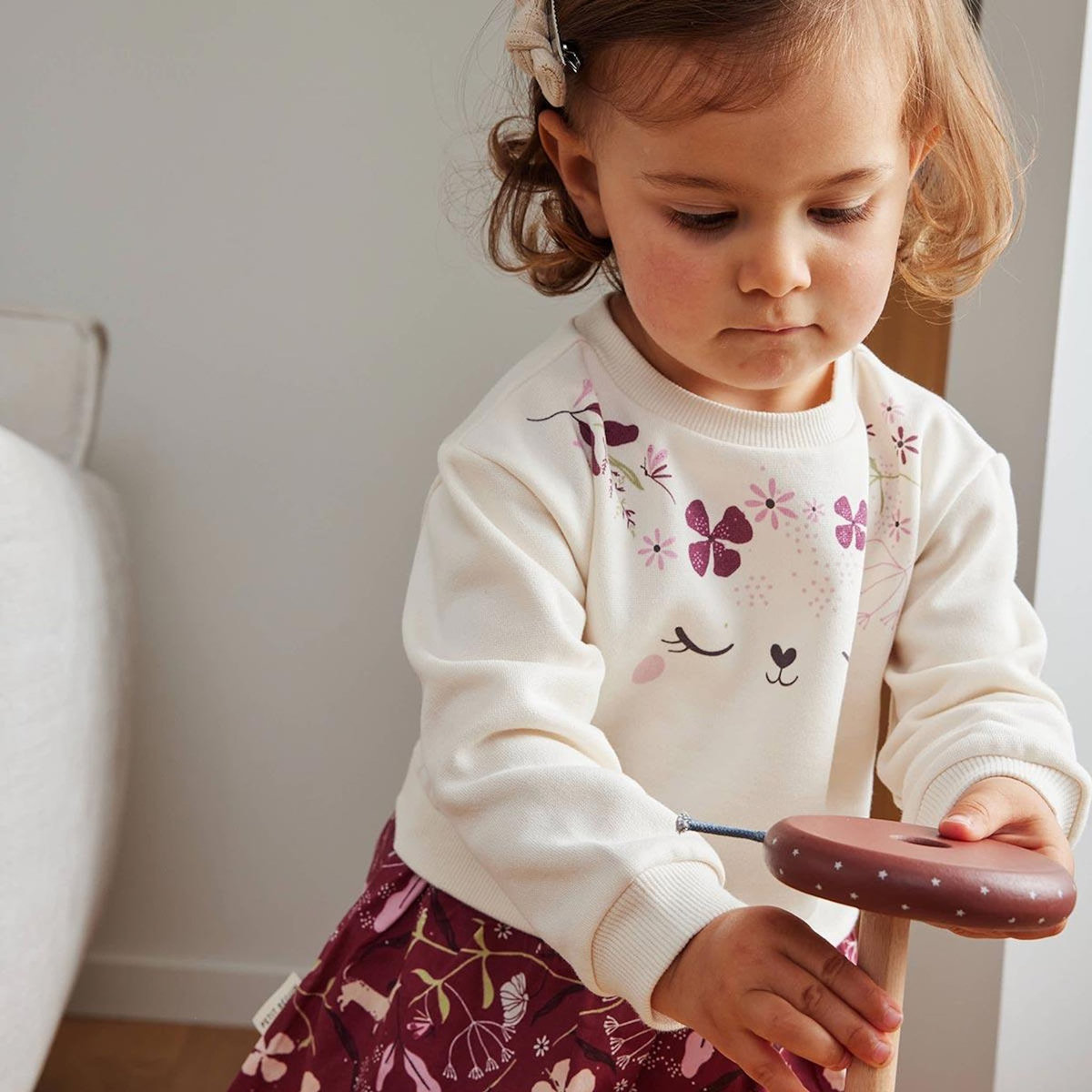 Petit Béguin Robe enfant en molleton Mila