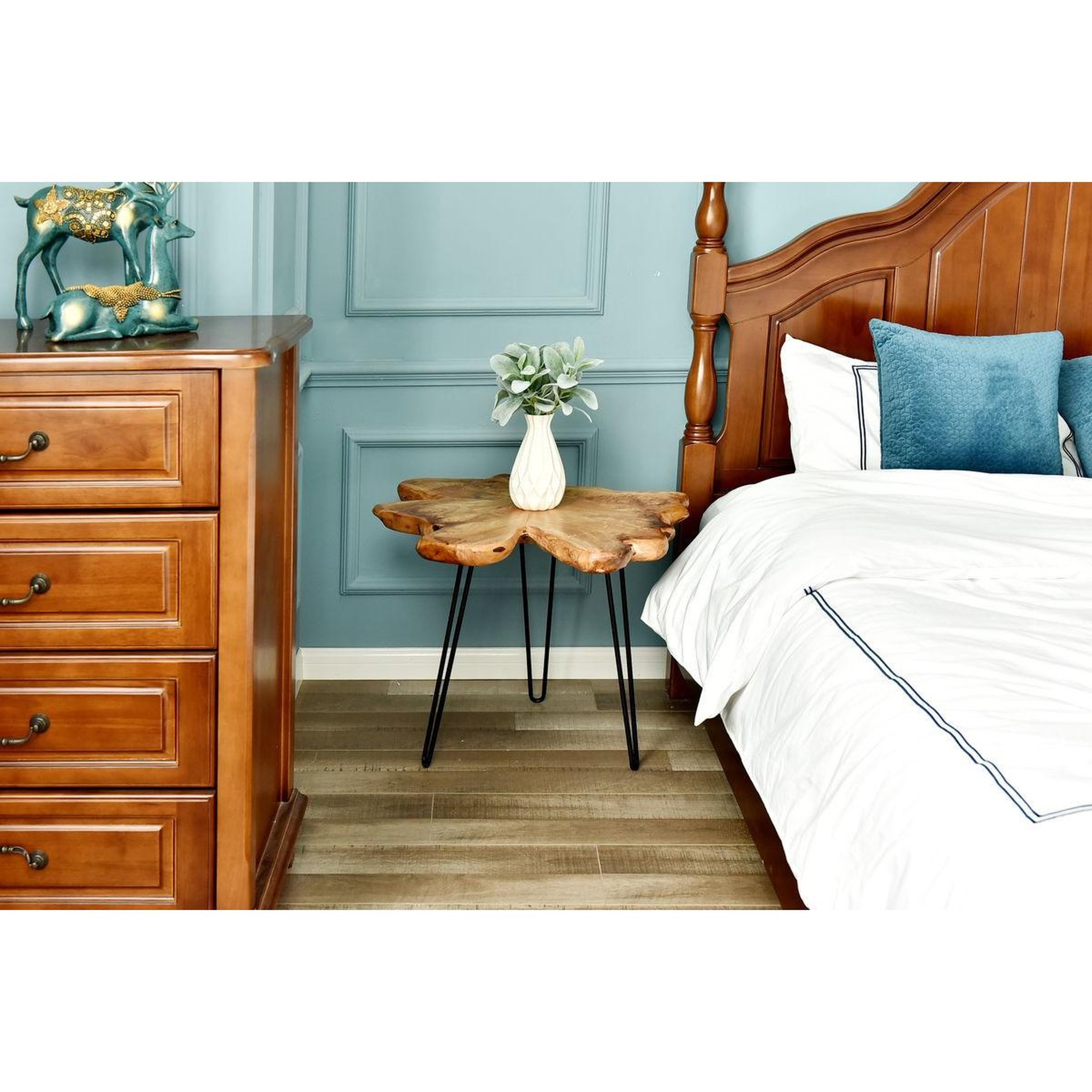 Voir la diapositive 3 : Paris Prix Table d'appoint en bois  woody 410  60cm naturel
