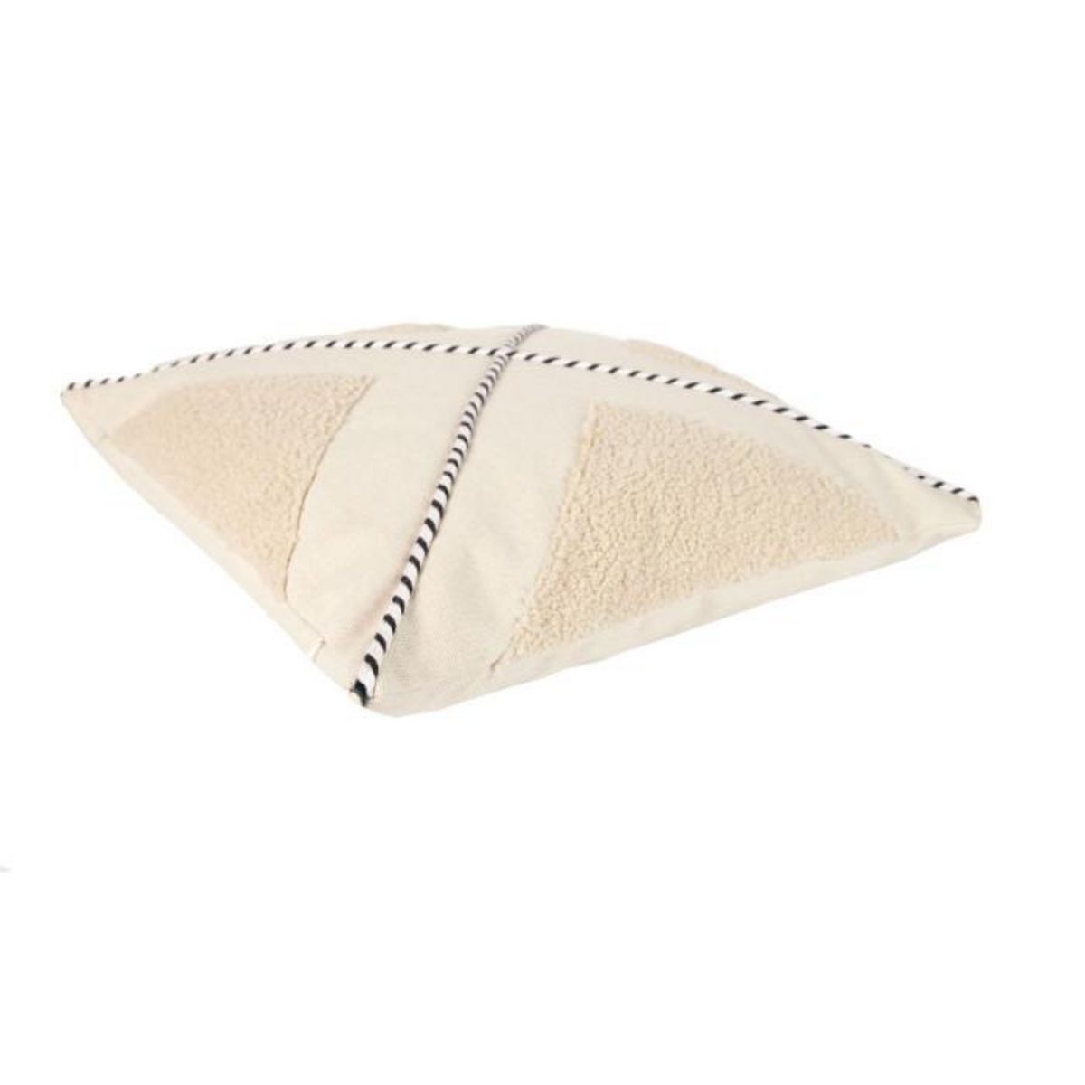 Paris Prix Coussin Déco Bouclette  Crush  40x40cm Beige