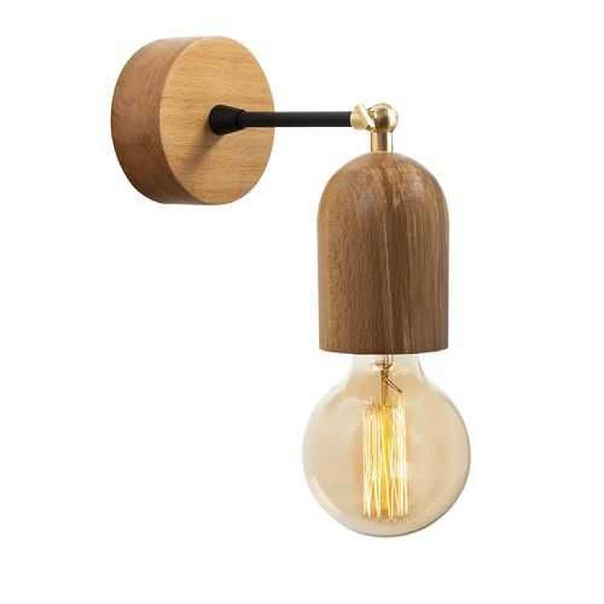 TOILINUX Applique Kayseri en bois - Marron