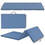 Voir la diapositive 1 : HOMCOM Tapis de gym yoga fitness pliable - poignée - revêtement synthétique - bleu