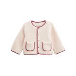 Petit Béguin Veste enfant en sherpa Matcha. Coloris disponibles : Rose