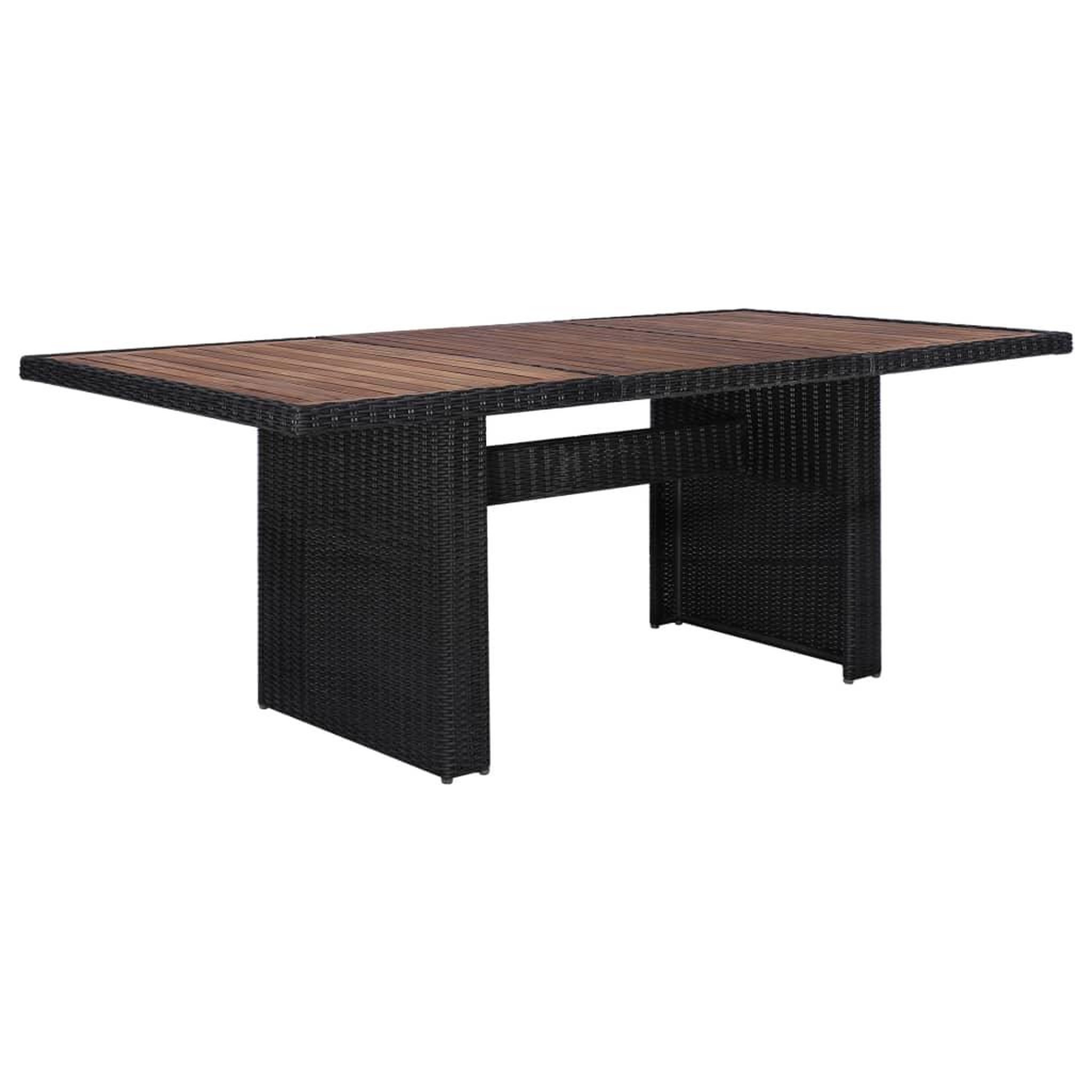 Voir la diapositive 2 : VIDAXL Ensemble a manger d'exterieur 7 pcs Resine tressee Noir