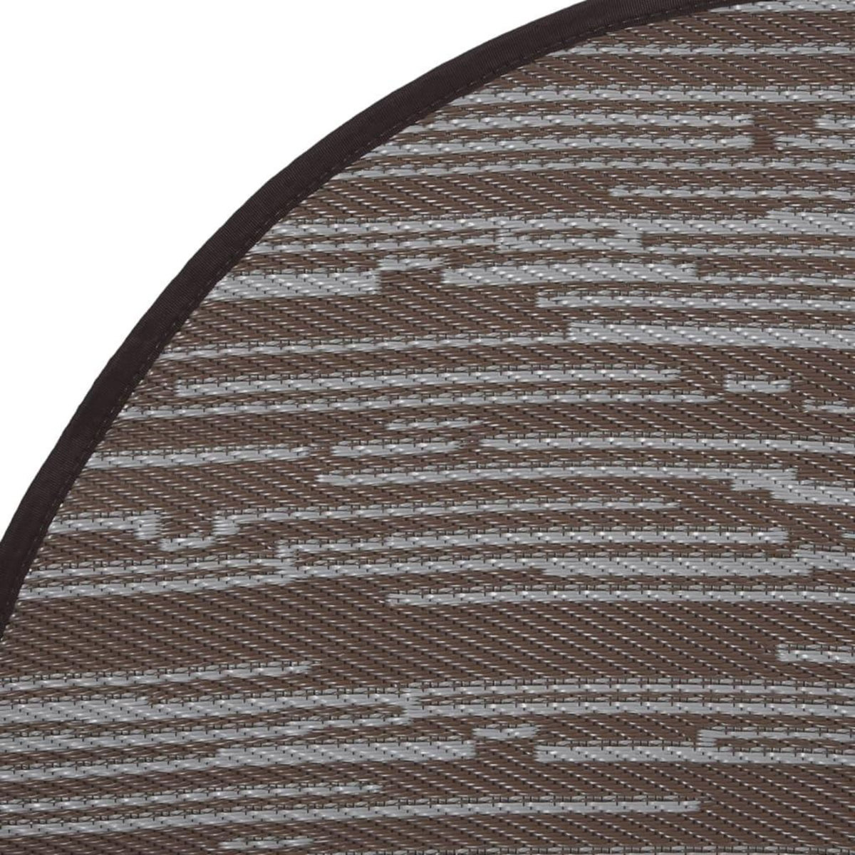 VIDAXL Tapis d'exterieur ARAKIL marron Ø160 cm PP