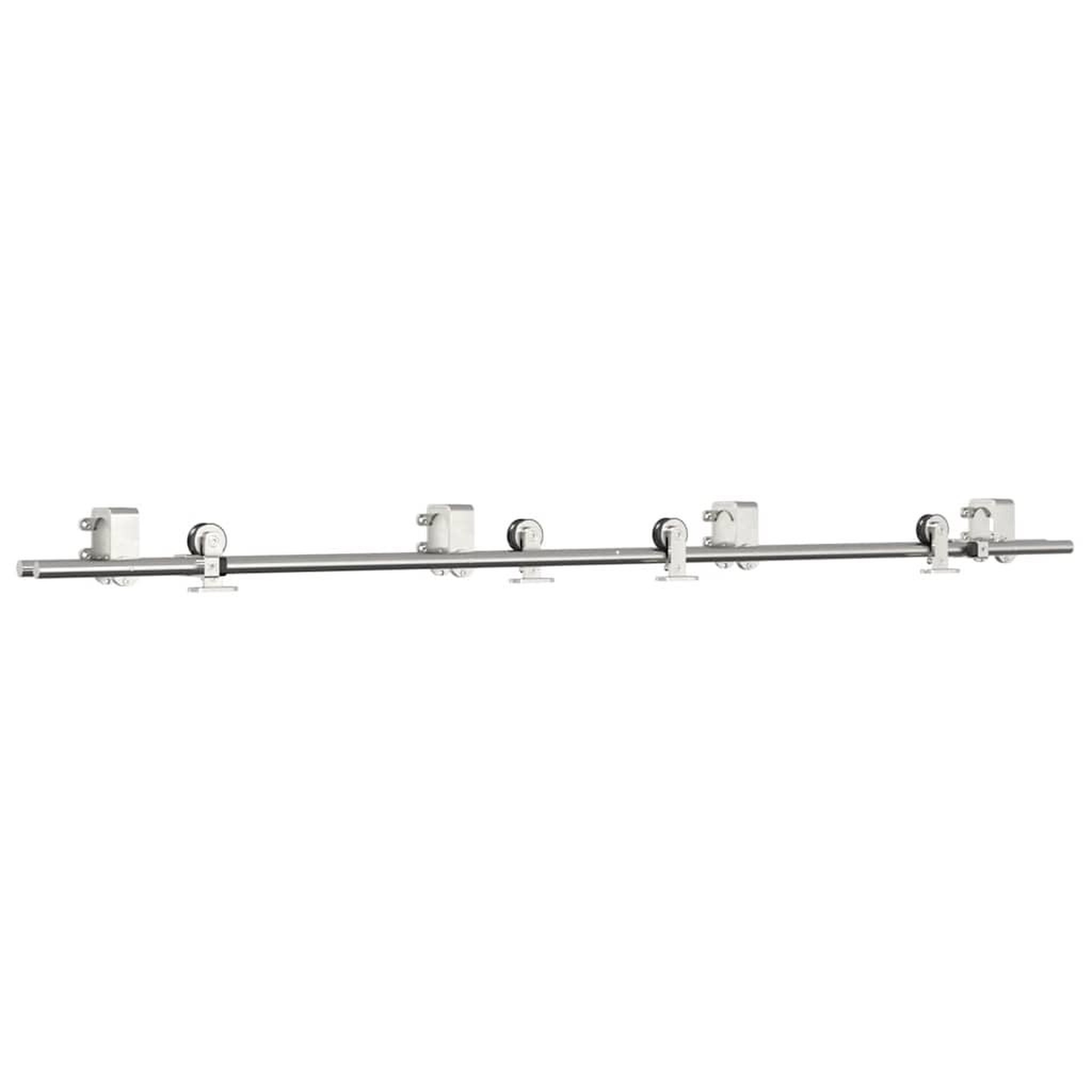 Voir la diapositive 2 : VIDAXL Kit fixation porte coulissante 200 cm Acier inoxydable Argente