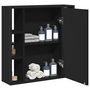 Voir la diapositive 4 : VIDAXL Armoire de salle de bain a miroir noir bois d'ingenierie