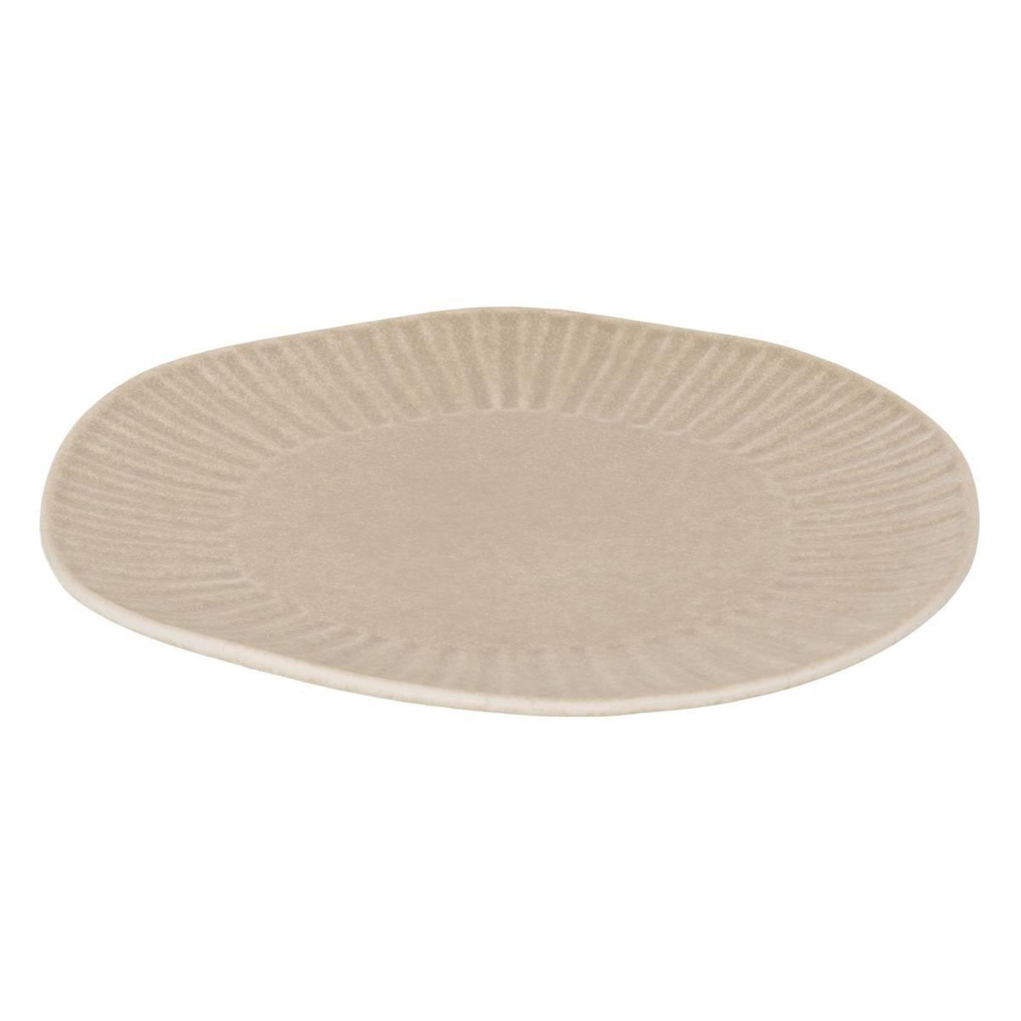 Voir la diapositive 2 : SECRET DE GOURMET Lot de 6 assiettes plates  nyero  27cm beige