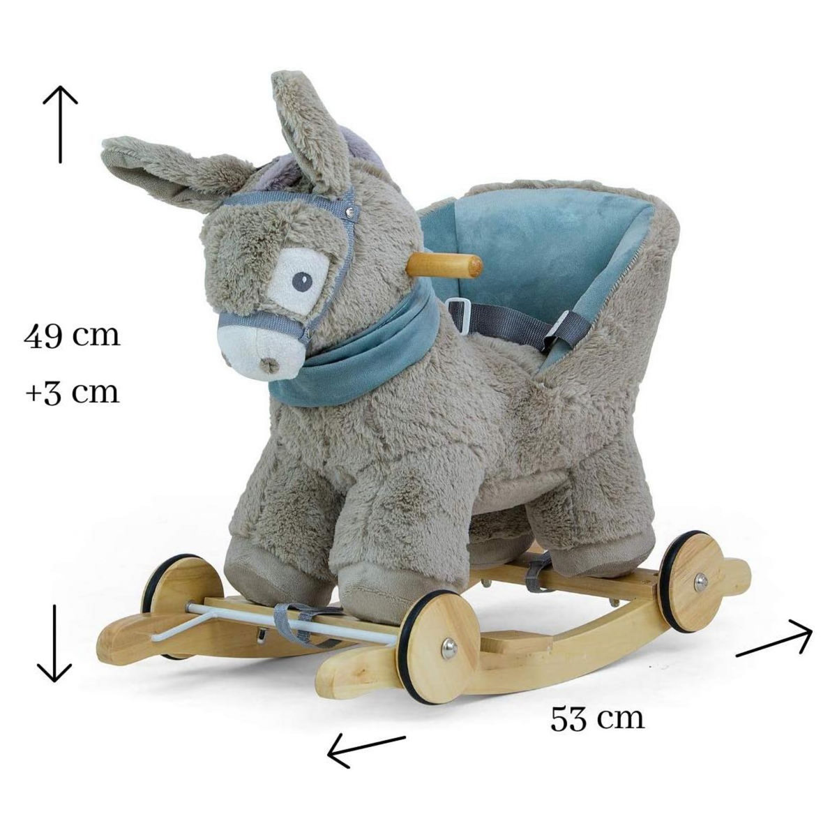 MILLY MALLY Jouet à Bascule - Âne gris