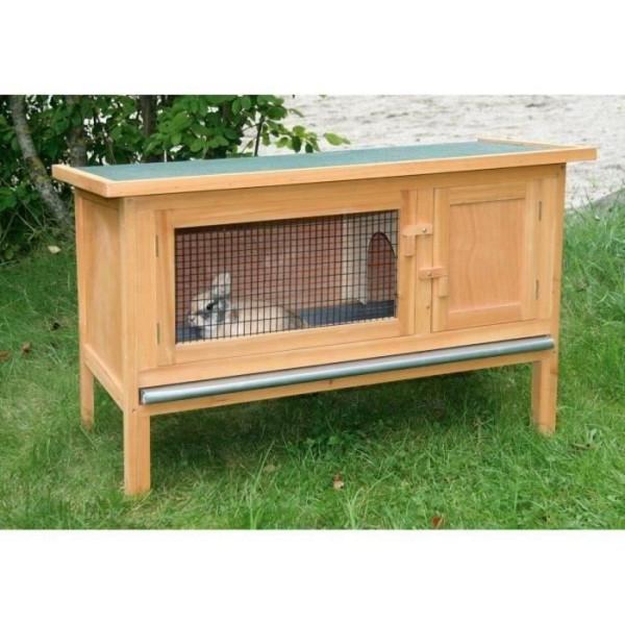 KERBL Clapier d'extérieur - KERBL - FRED - 100x45x62 cm - Bois - Abri sécurisé pour rongeurs