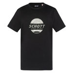 Schott T-shirt Noir Garçon Schott USTOUR. Coloris disponibles : Noir