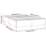 Voir la diapositive 6 : VIDAXL Cadre de lit sans matelas gris fonce 140x200 cm tissu