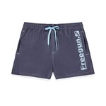 FREEGUN Boardshort court garçon avec ceinture demi-élastiquée. Coloris disponibles : Bleu