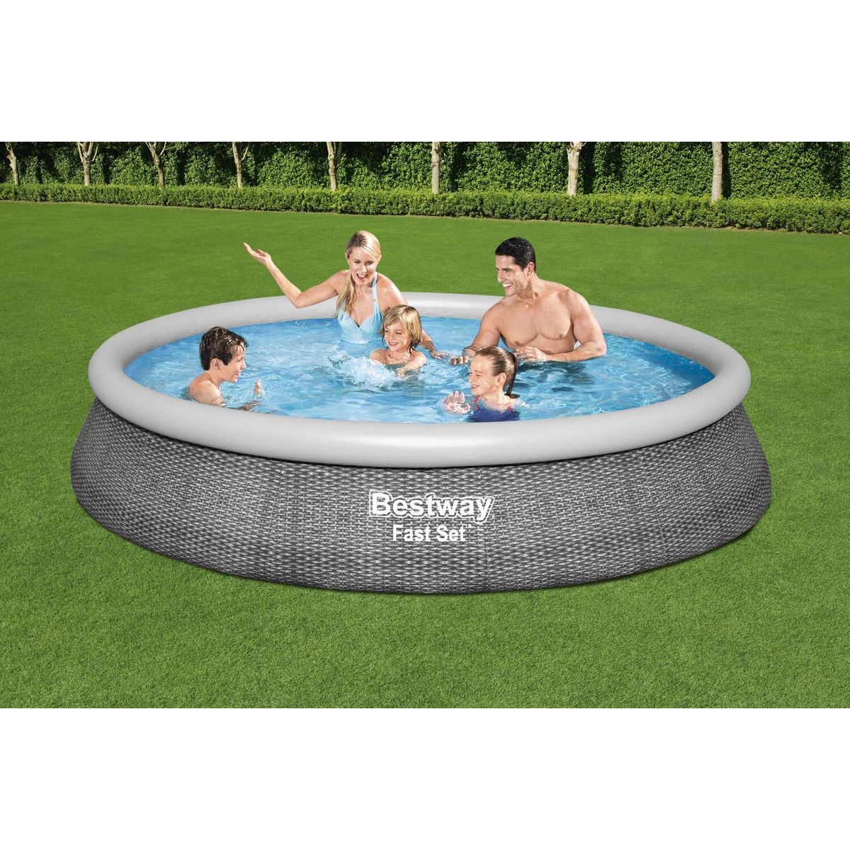 CONCEPT USINE Piscine autoportante gonflable ronde 3,96 x 84 cm HAWAI