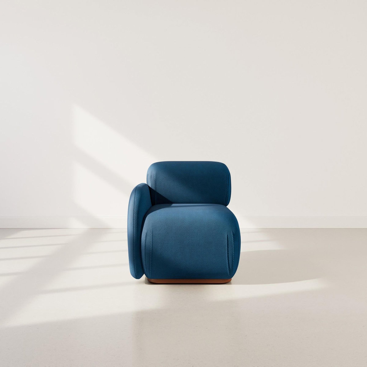 LISA DESIGN Penelope - module d'assise gauche en velours texturé