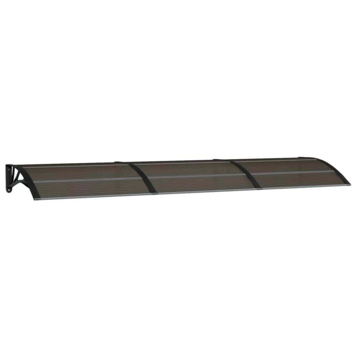 VIDAXL Auvent de porte Noir 300x75 cm Polycarbonate