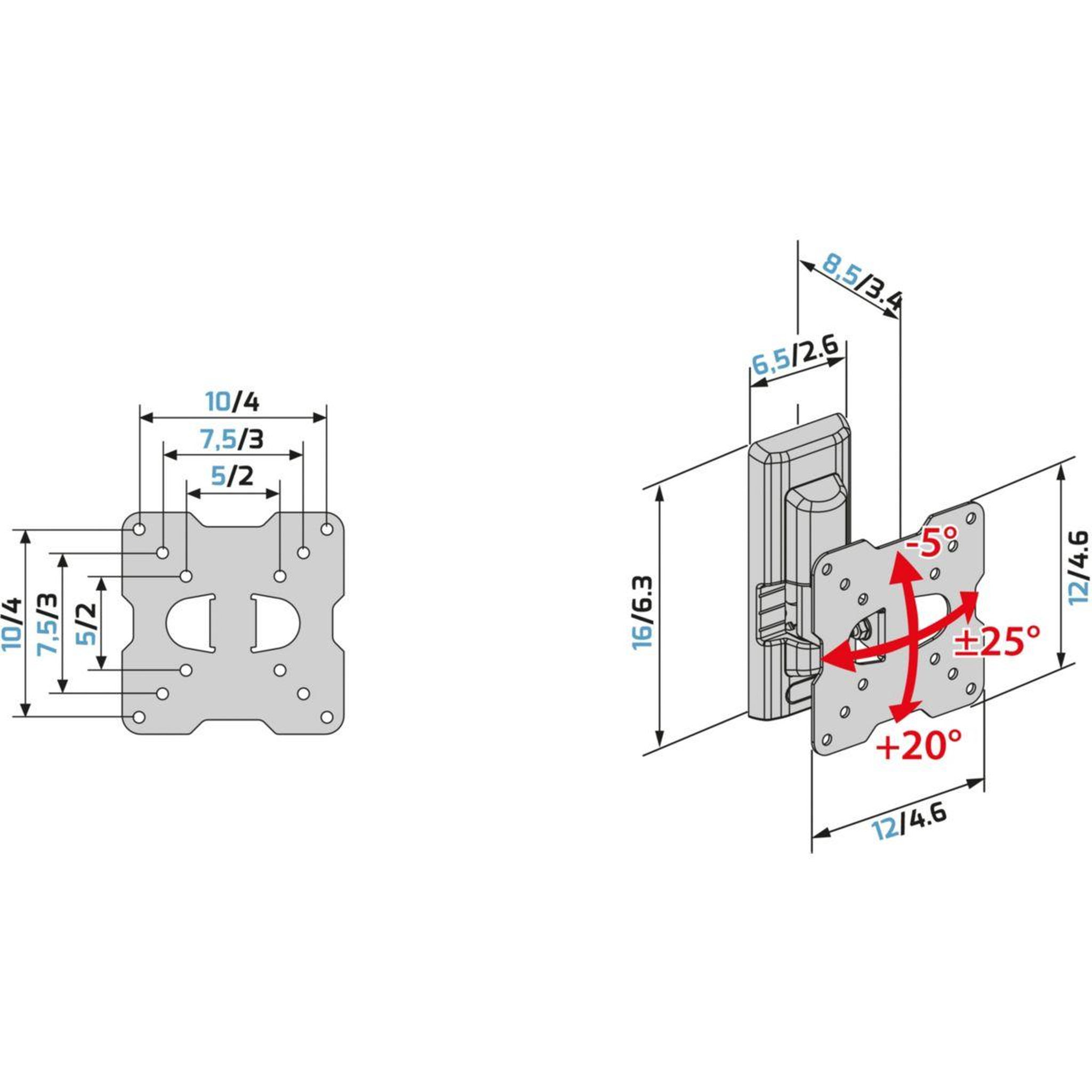 Voir la diapositive 3 : Meliconi Support mural TV FTR 100 FLAT