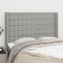 Voir la diapositive 1 : VIDAXL Tete de lit avec oreilles Gris clair 147x16x118/128 cm Tissu