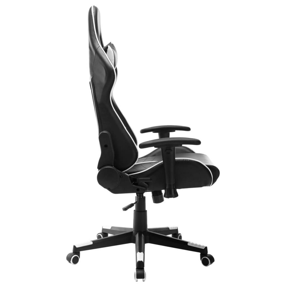 VIDAXL Chaise de jeu Noir et blanc Cuir artificiel