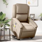 VIDAXL Fauteuil inclinable de massage Cappuccino Similicuir