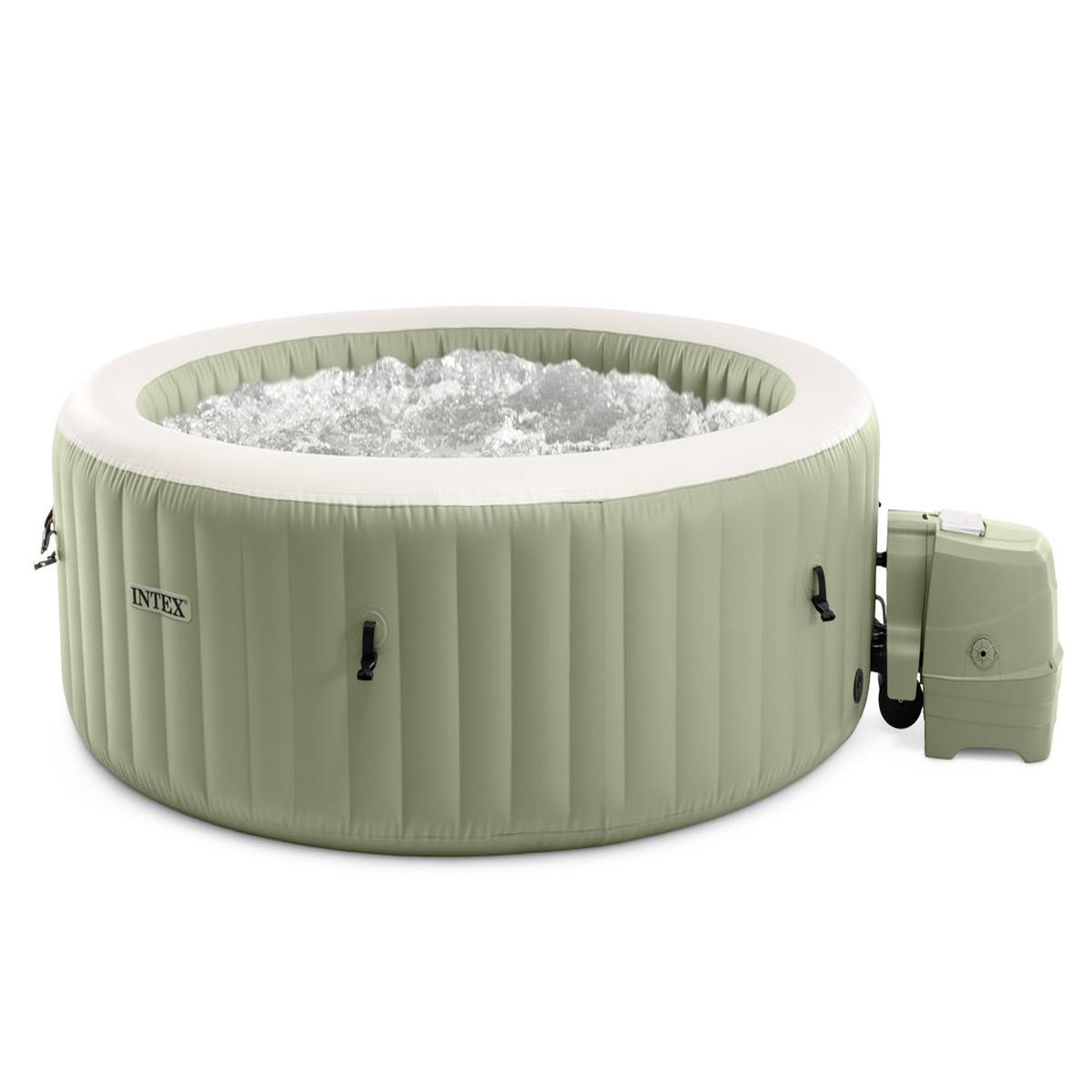INTEX Spa gonflable purespa olive rond bulles 4 places - intex