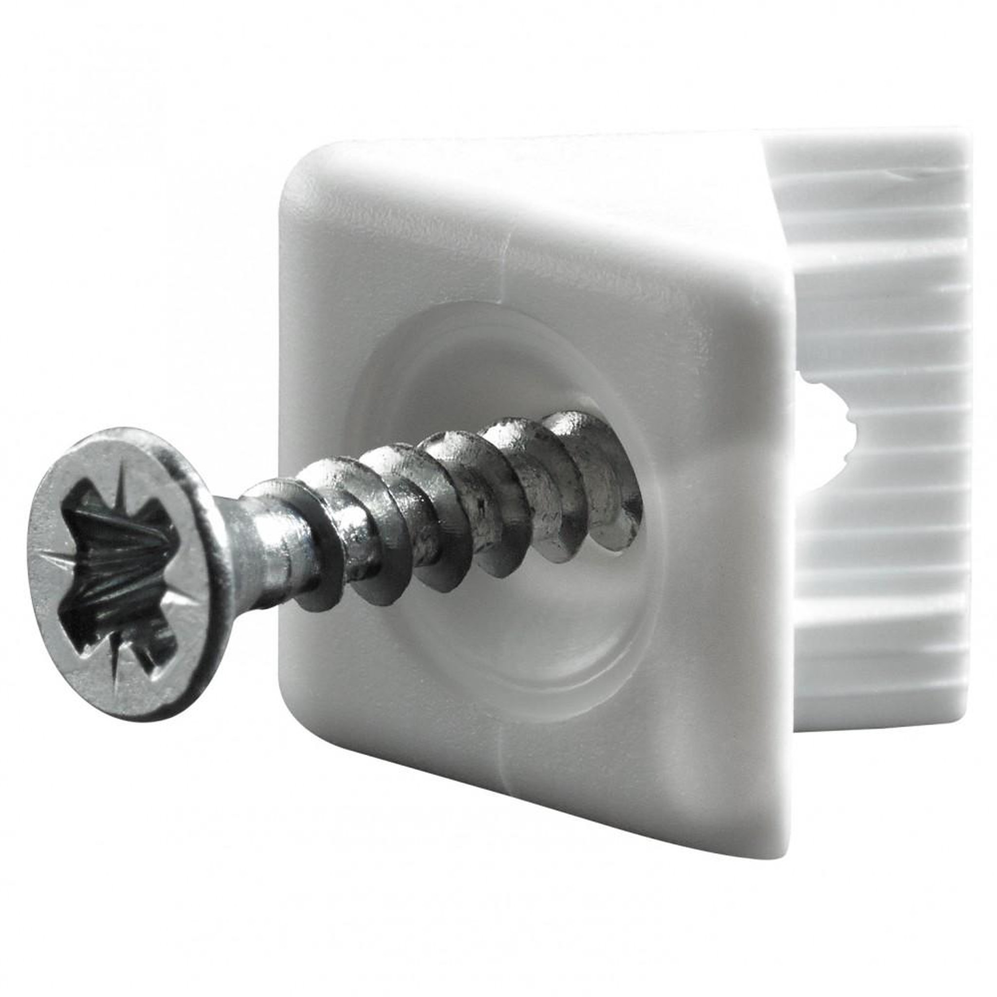 CENTRALE BRICO Lot de 20 stabilisateurs d'angle pour paroi arrière plastique HETTICH, l.10.7 mm