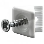 CENTRALE BRICO Lot de 20 stabilisateurs d'angle pour paroi arrière plastique HETTICH, l.10.7 mm