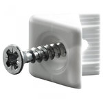 CENTRALE BRICO Lot de 20 stabilisateurs d'angle pour paroi arrière plastique HETTICH, l.10.7 mm