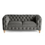 Voir la diapositive 1 : LISA DESIGN Walter - canapé 3 places chesterfield en velours - pieds bois