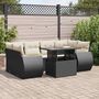 Voir la diapositive 1 : VIDAXL Salon de jardin 7 pcs avec coussins noir resine tressee