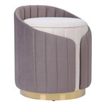 Paris Prix Tabouret Support Dorsal  Corvin  45cm Ivoire & Taupe