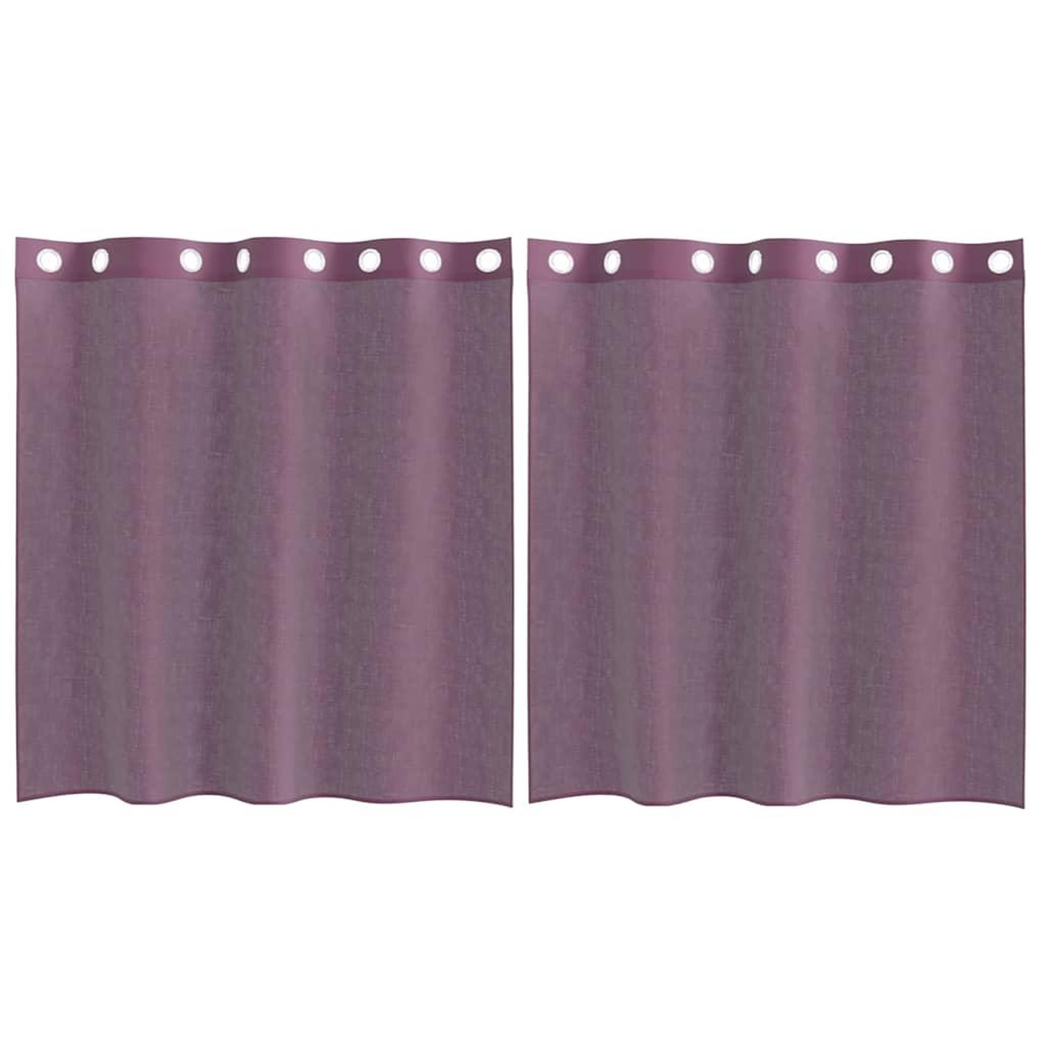 Voir la diapositive 2 : VIDAXL Rideaux en voile avec œillets 2 pcs violet 140x140 cm