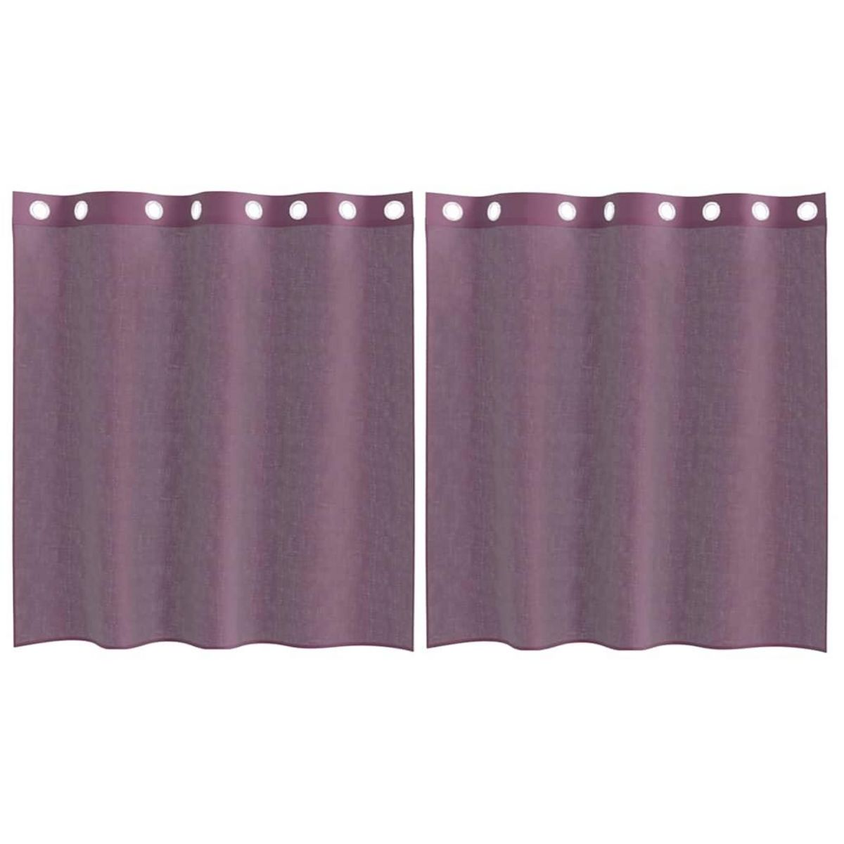 VIDAXL Rideaux en voile avec œillets 2 pcs violet 140x140 cm