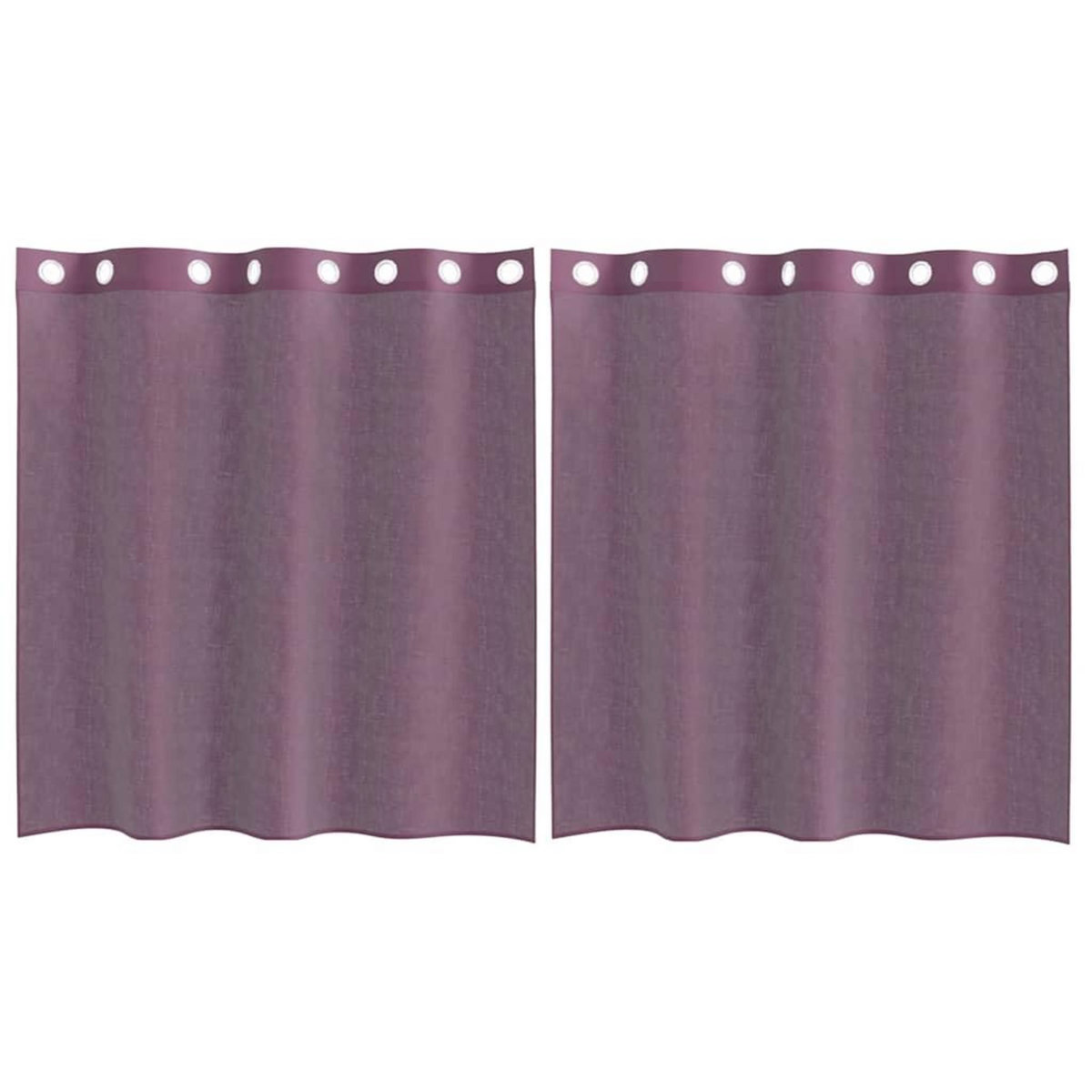 VIDAXL Rideaux en voile avec œillets 2 pcs violet 140x140 cm