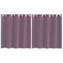 Voir la diapositive 2 : VIDAXL Rideaux en voile avec œillets 2 pcs violet 140x140 cm