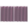 Voir la diapositive 2 : VIDAXL Rideaux en voile avec œillets 2 pcs violet 140x140 cm