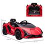 Voir la diapositive 3 : HOMCOM Voiture électrique enfants de sport supercar 12 V - V. max. 8 Km/h effets sonores + lumineux rouge