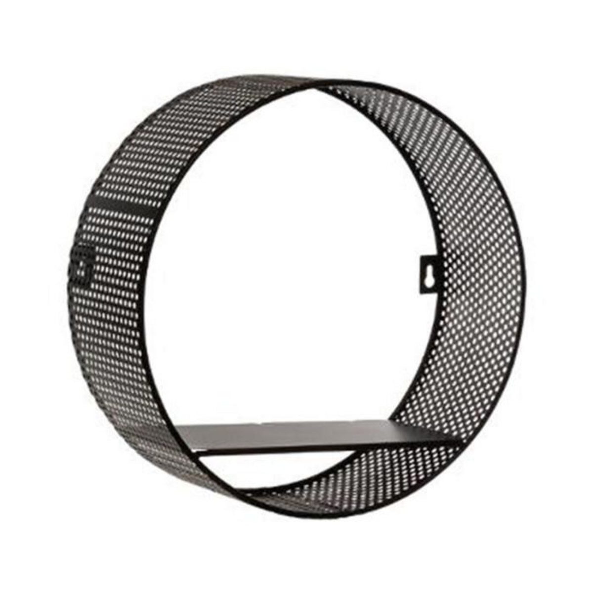 ATMOSPHERA Lot de 3 Étagères Murales en Métal  Perf  35cm Noir