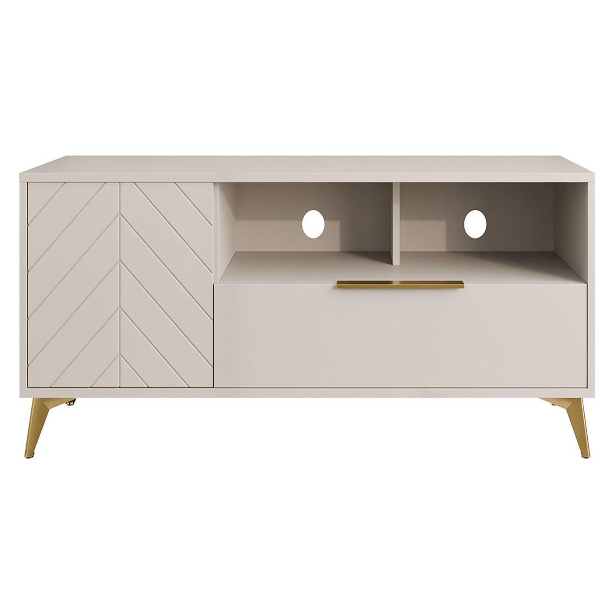 Voir la diapositive 3 : BEST MOBILIER Boccioni - meuble tv - beige - 150 cm