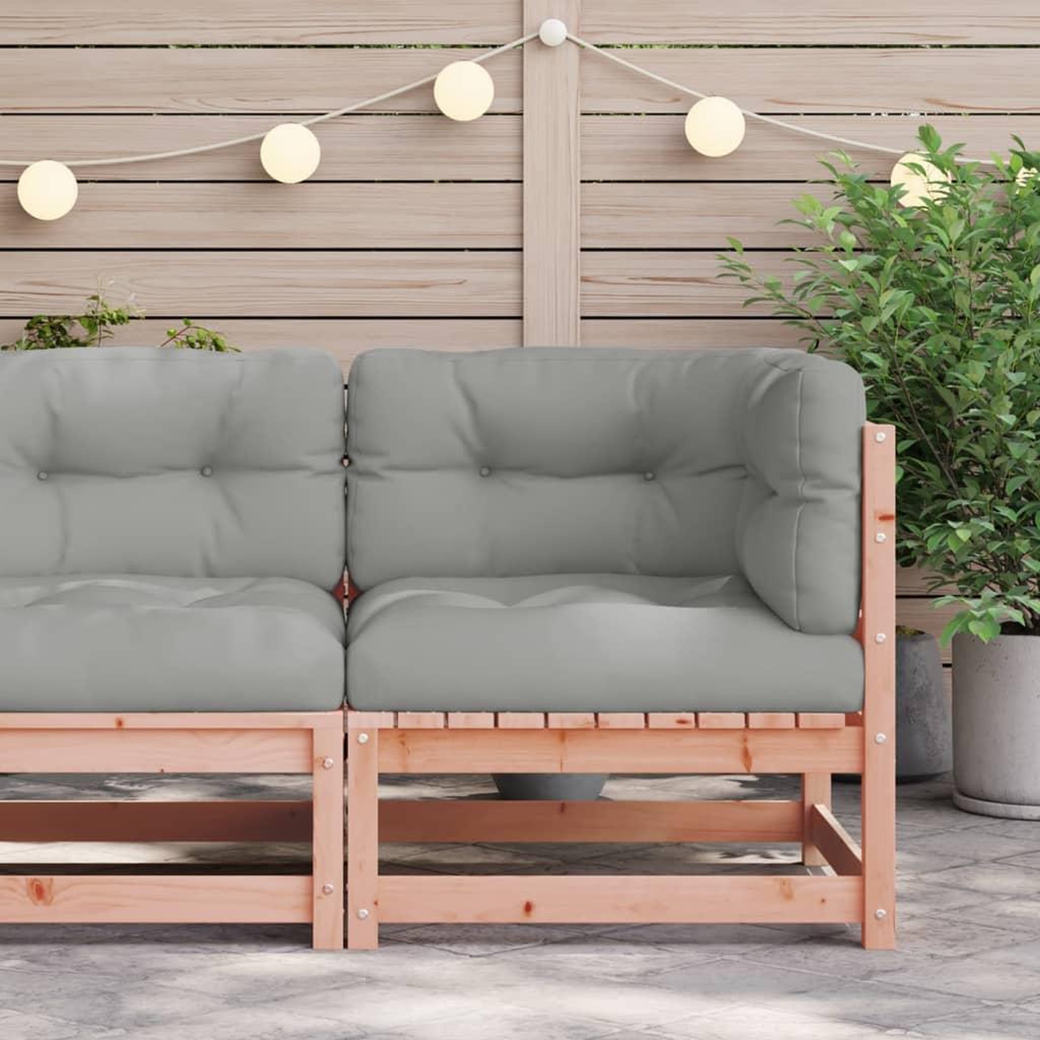 Voir la diapositive 3 : VIDAXL Canape d'angle de jardin avec coussins bois massif douglas