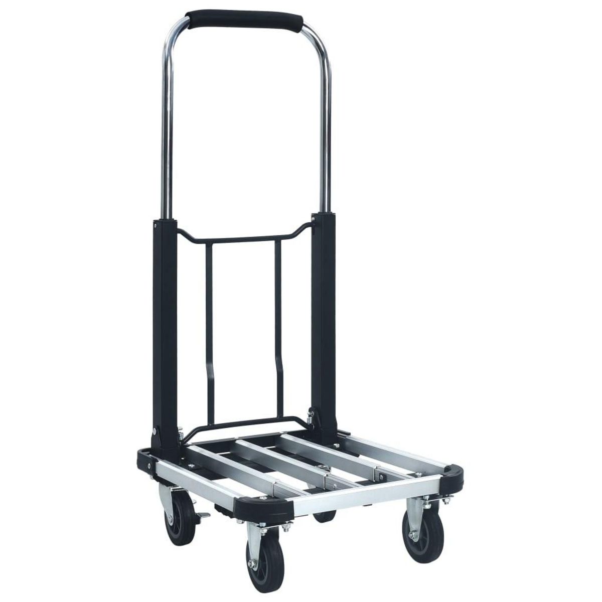 VIDAXL Chariot de transport pliable 150 kg Aluminium Argente