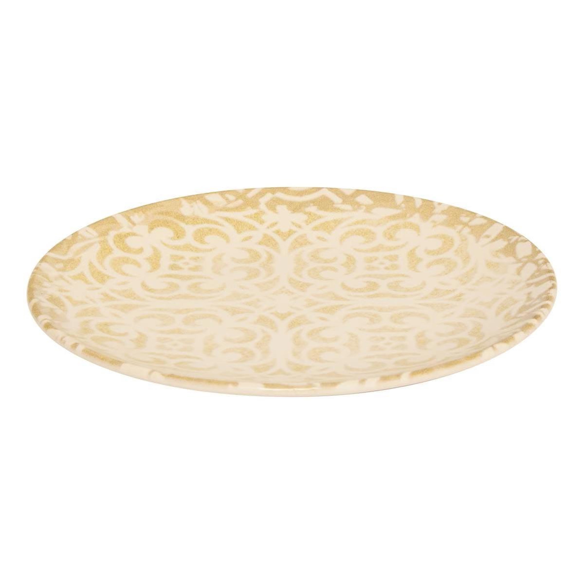 Voir la diapositive 2 : SECRET DE GOURMET Lot de 6 assiettes à dessert  anna  19cm crème