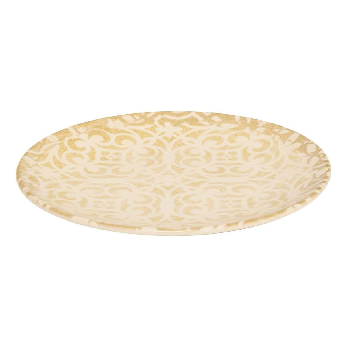 SECRET DE GOURMET Lot de 6 Assiettes à Dessert  Anna  19cm Crème