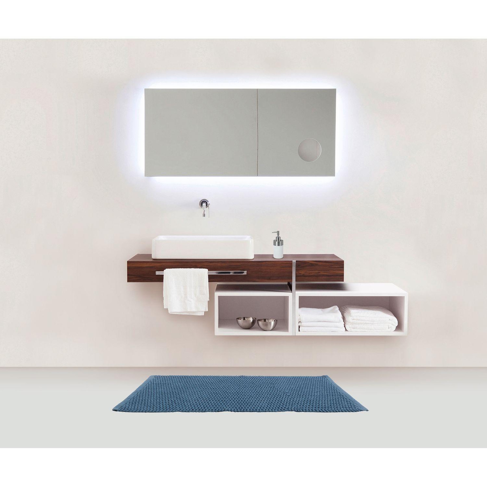 Voir la diapositive 2 : Wenko Tapis de salle de bain en coton Mona