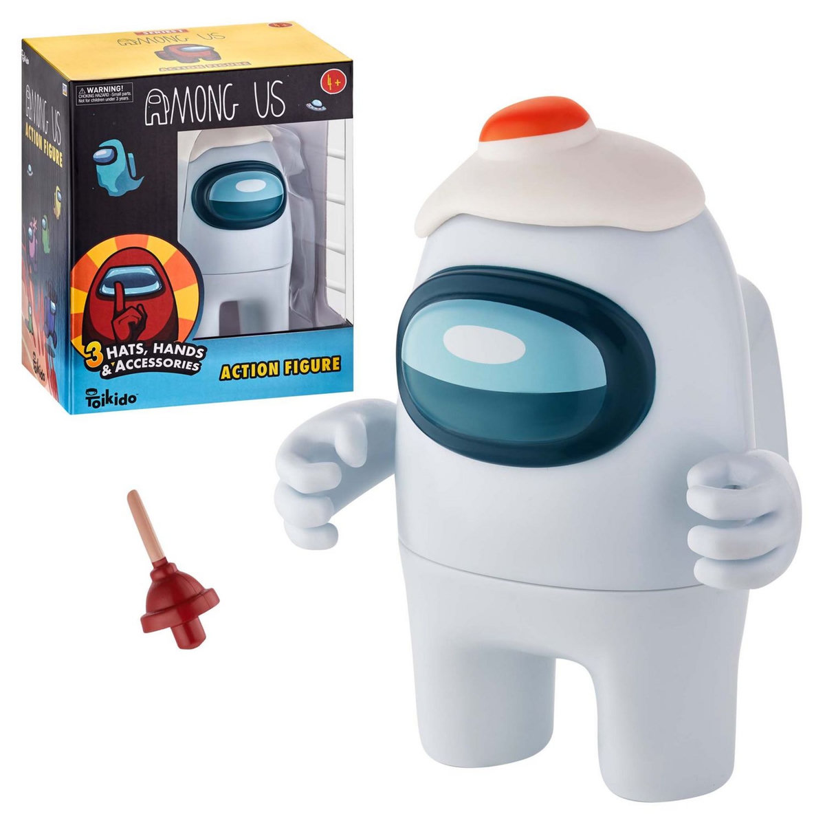 TOMY Among Us Pack de 1 figurine blanche 11,5 cm